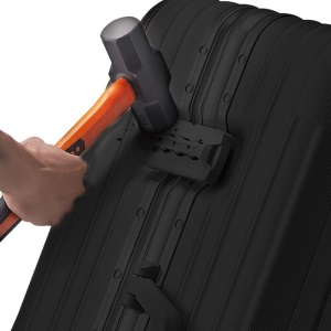 瑞士军刀CROSSGEAR拉杆箱 商务铝框行李箱学生出差旅行箱万向轮密码箱时尚大容量登机箱皮箱 黑色 26英寸